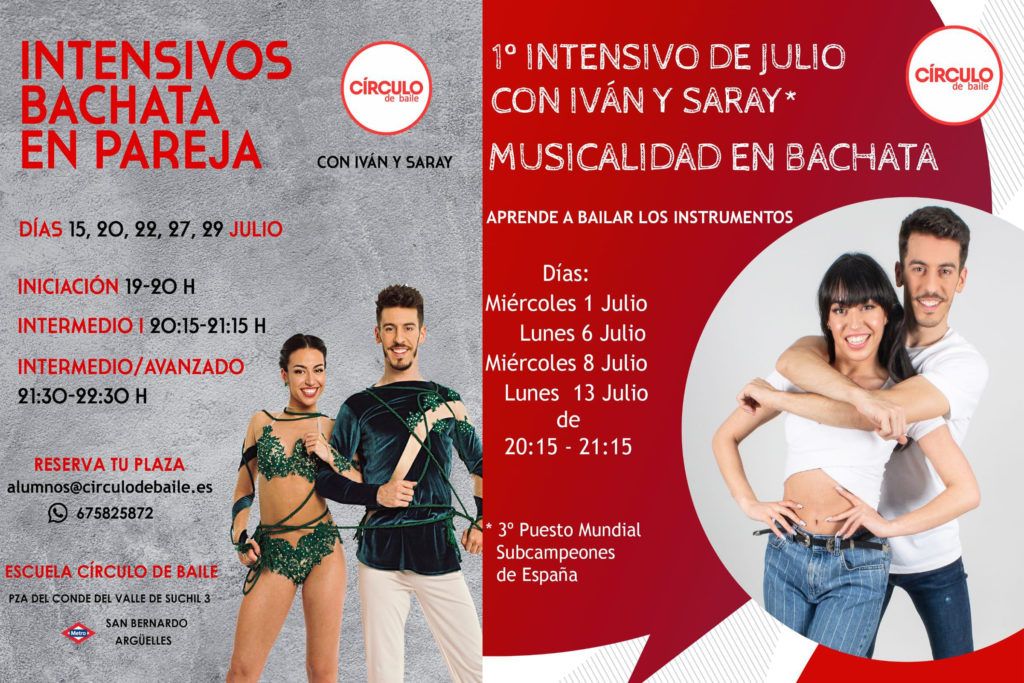 Cursos intensivos de Iván y Saray en julio 2020